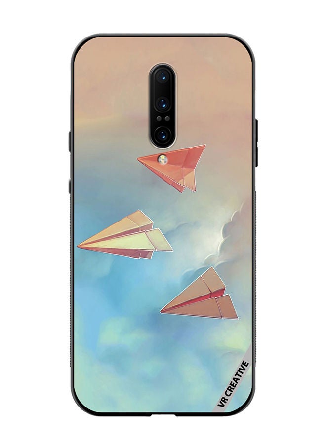 VR CREATIVE Protective Case Cover For OnePlus 7 Pro Paper Plane Design  Multicolour - Image 1