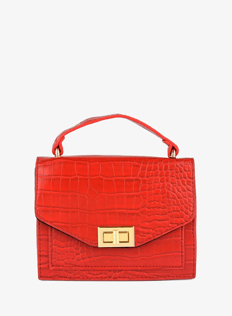 London Rag Red Multi Strap Mini Clutch Sling Bag