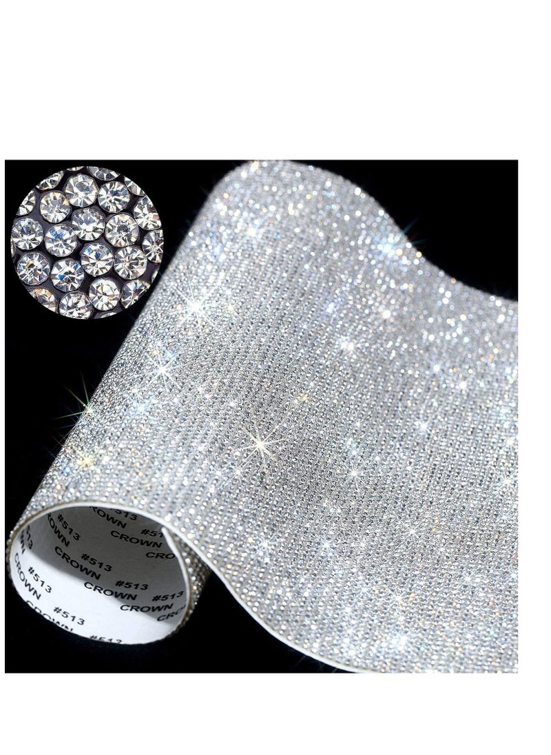 Excefore Bling Bling Crystal Rhinestones Sticker, DIY Car Decoration Sticker, Self-Adhesive Glitter Rhinestones Crystal Gem Stickers for Car and Gift Decoration, 9.4 x 7.9 Inch 12000 Pieces  - Image 1
