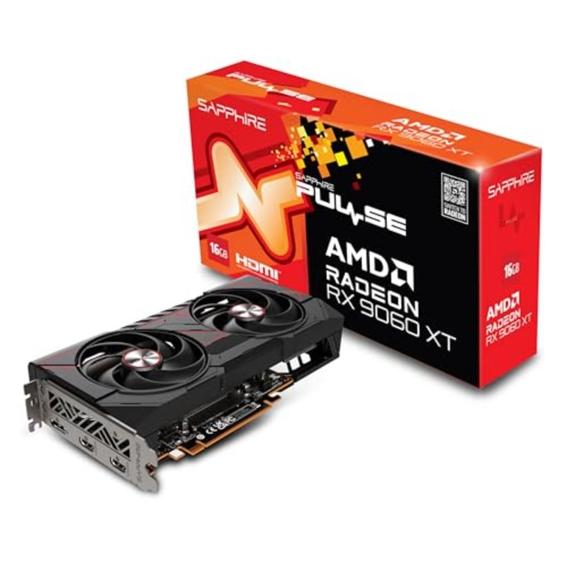 Gaming OC graphics card for desktop, sapphire blue, AMD RDNA 4 architecture with 16GB GDDR6, high-performance pulse cooling - Image 1