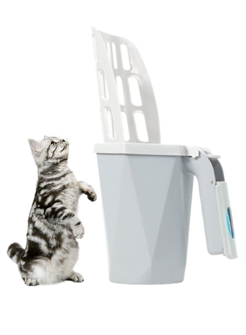Kidle Cat Litter Scoop with Bag Holder Large Capacity Cat Scooper Portable Shovel Portable Litter Shovel - Image 1