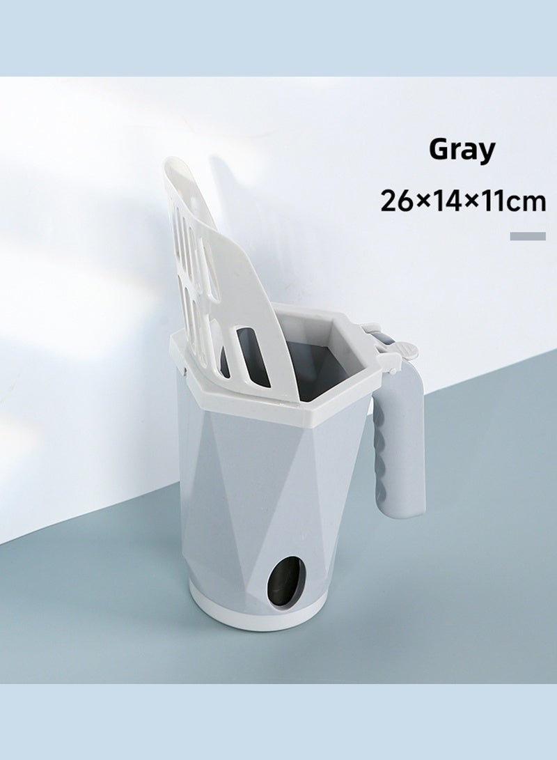 Kidle Cat Litter Scoop with Bag Holder Large Capacity Cat Scooper Portable Shovel Portable Litter Shovel - Image 5