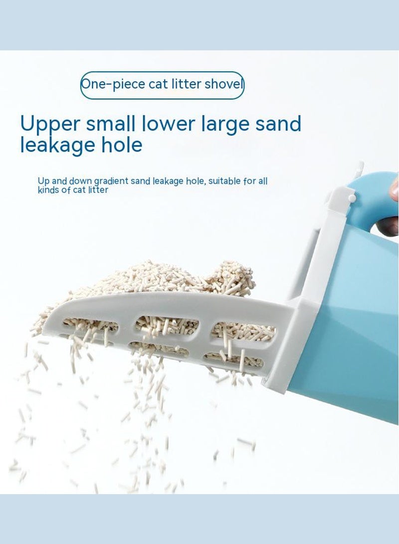 Kidle Cat Litter Scoop with Bag Holder Large Capacity Cat Scooper Portable Shovel Portable Litter Shovel - Image 2