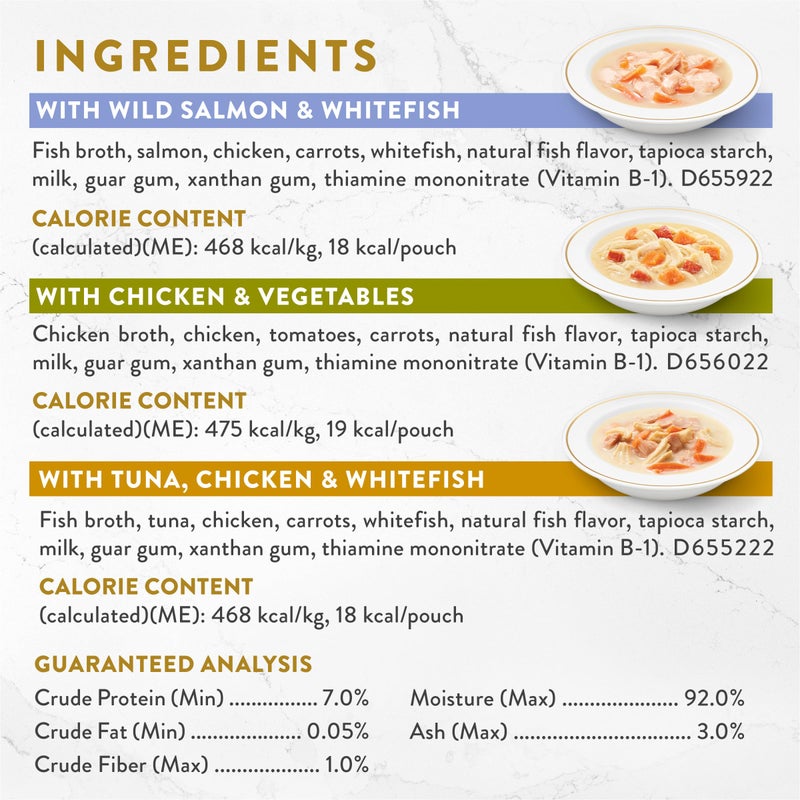 Fancy Feast Purina Fancy Feast Lickable Broth Topper Complement Creamy Wet Cat Food Variety Pack - (Pack of 12) 1.4 oz. Pouches - Image 5