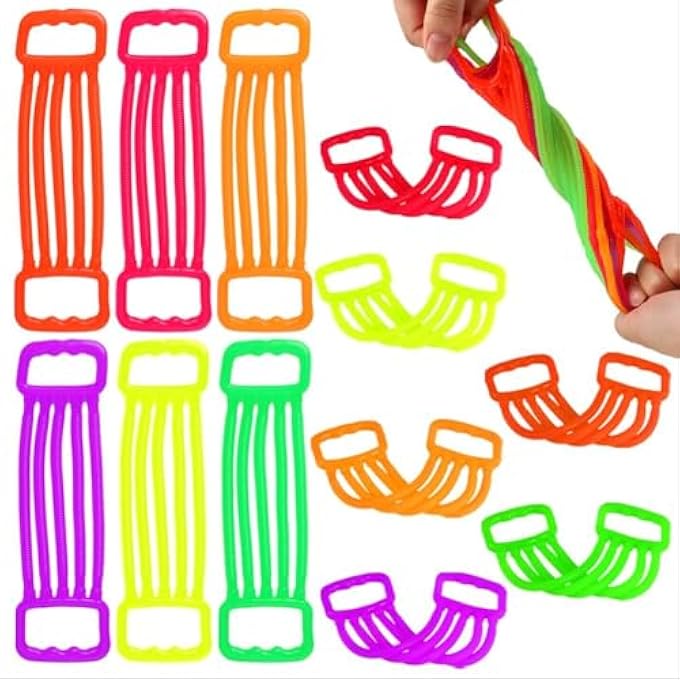 YHRY 12 Pack Stretchy Strings Fidget Toys, Stretchy Fidget Sensory Toys, Stress Relief Anxiety Calming Toys for Autistic Kids Boys Adults Classroom Prize Treasure Box Birthday Christmas Party Favors Gifts - Image 1