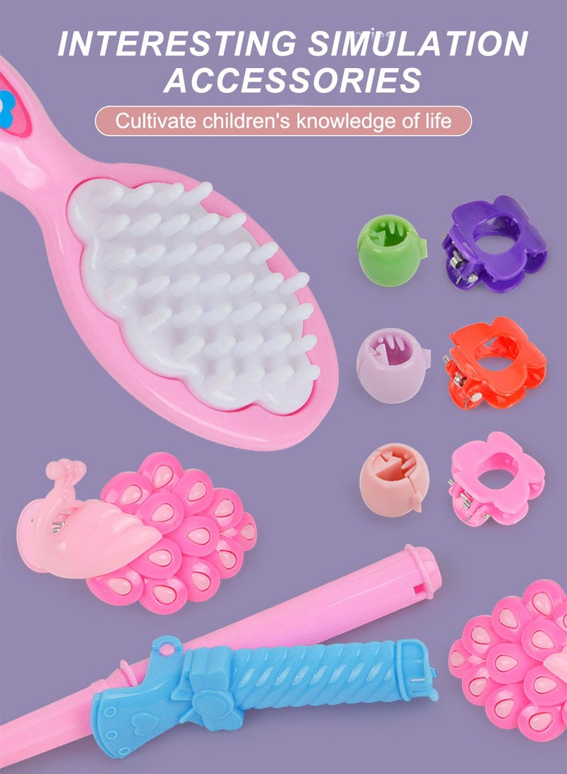 MaBaby Doll Pretend Playset for Girls - Hairdressing Styling Head Doll Makeup Toy Educational Toy Gift - Image 5