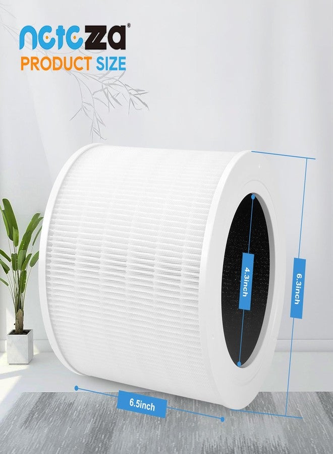 Netezza A2001 Replacement Filter Compatible with A2001 air Purifier, 3-in-1 High efficiency activated carbon Filter,2PACK,White - Image 2