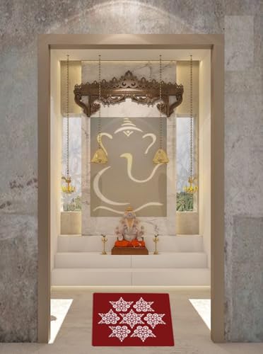 ABS HERBALS: Rangoli Kolam Stickers for Home Entrance & Pooja Room | Vinyl/Self Adhesive, Waterproof, Floor Decoration for Diwali, Navratri & Festivals (Combo Pack of 6) MP4 MM2 - Image 5