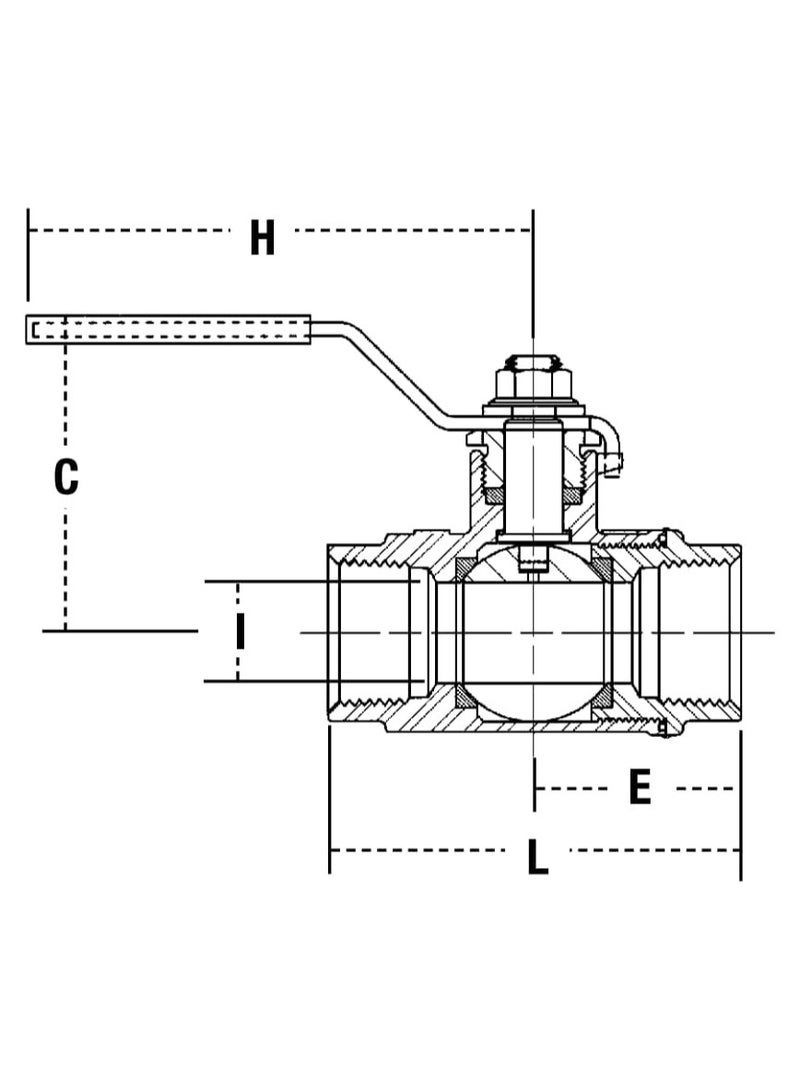 واتس صمام كروي برونزي 3/4 بوصة (واط) - Image 2