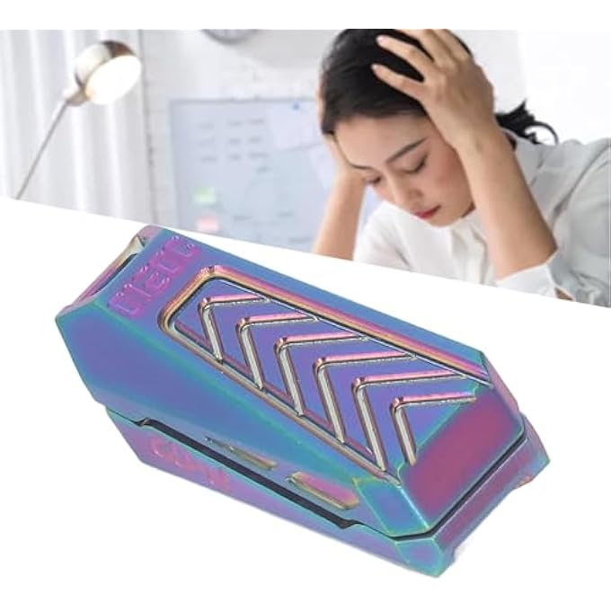 Sorandy Magnetic Haptic Slider, Hand Roller Push Slider Ergonomic Stress Relief Push Slider Adult Stainless Steel Sensory Calming Items for ADHD, Decompression Stress Reduction (Colorful) - Image 4