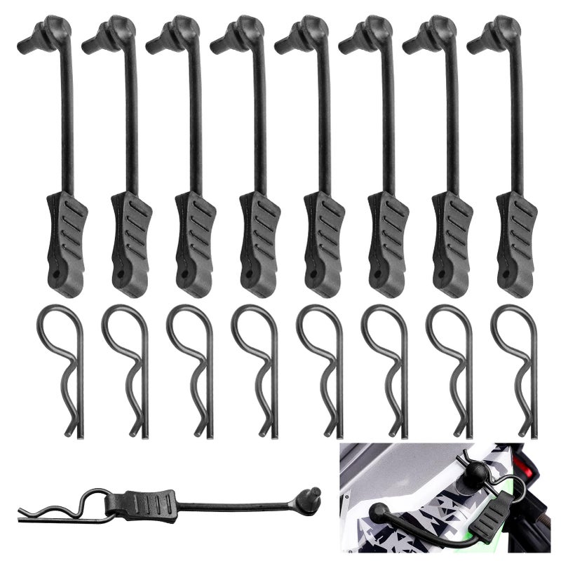 Hobbypark 20pcs HobbyPark Universal RC Car Body Clips and Pull Tabs Retainer for 110 Traxxas Arrma Axial Losi All 18 Redcat HPI HSP Truck Crawler Buggy Shell R Pins Black - Image 2
