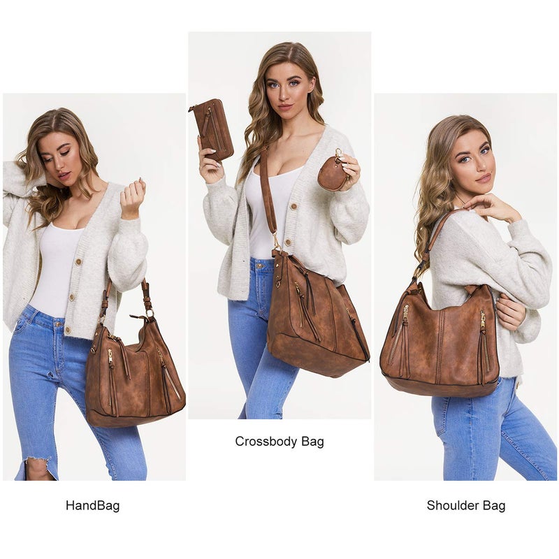 lapsting Hobo Bags for Women Handbags Purse Ladies Boho Shoulder Bag Crossbody Vegan Leather - Image 5
