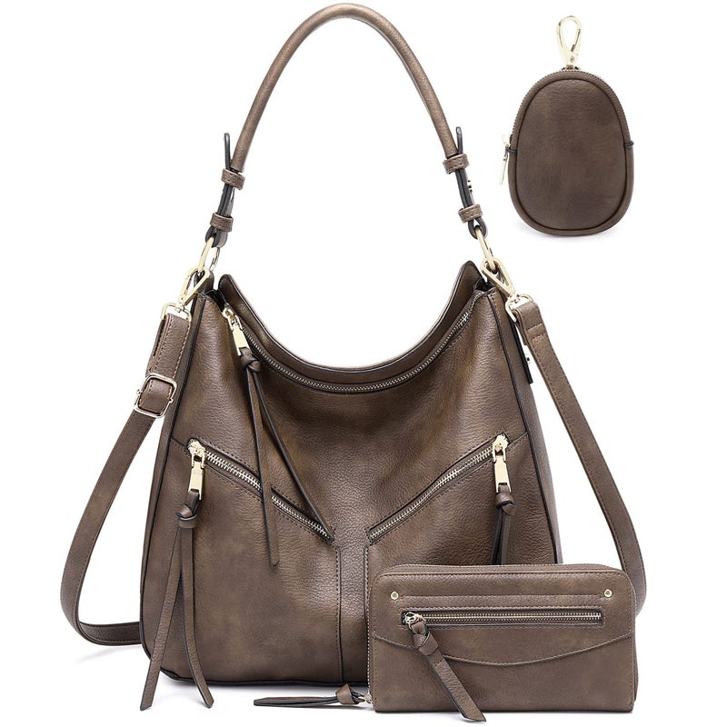 lapsting Hobo Bags for Women Handbags Purse Ladies Boho Shoulder Bag Crossbody Vegan Leather - Image 1