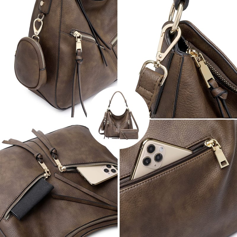 lapsting Hobo Bags for Women Handbags Purse Ladies Boho Shoulder Bag Crossbody Vegan Leather - Image 2