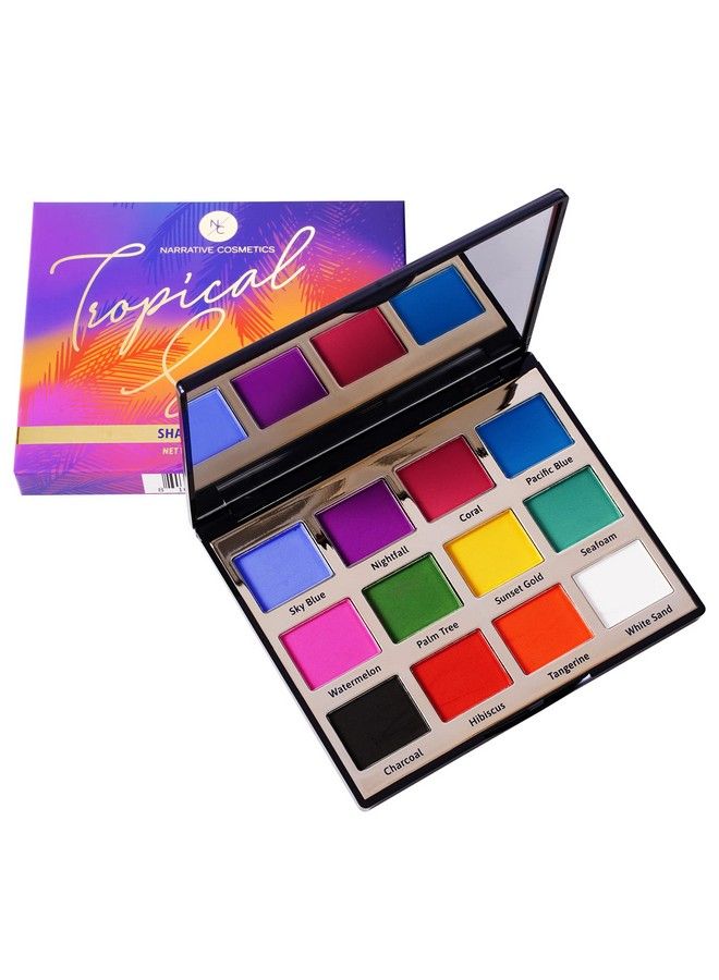 Narrative Cosmetics Tropical Sunset Eyeshadow Palette 12 Highly Pigmented Colors Professional TalcFree Eye Makeup - Image 4