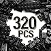 RWDTER 320 Piece Building Plate Bulk 8 Sizes of Mixed Classic Plate Parts Compatible with Lego and Other Brands Suitable for Boys and Girls Aged 6 Black - Image 2
