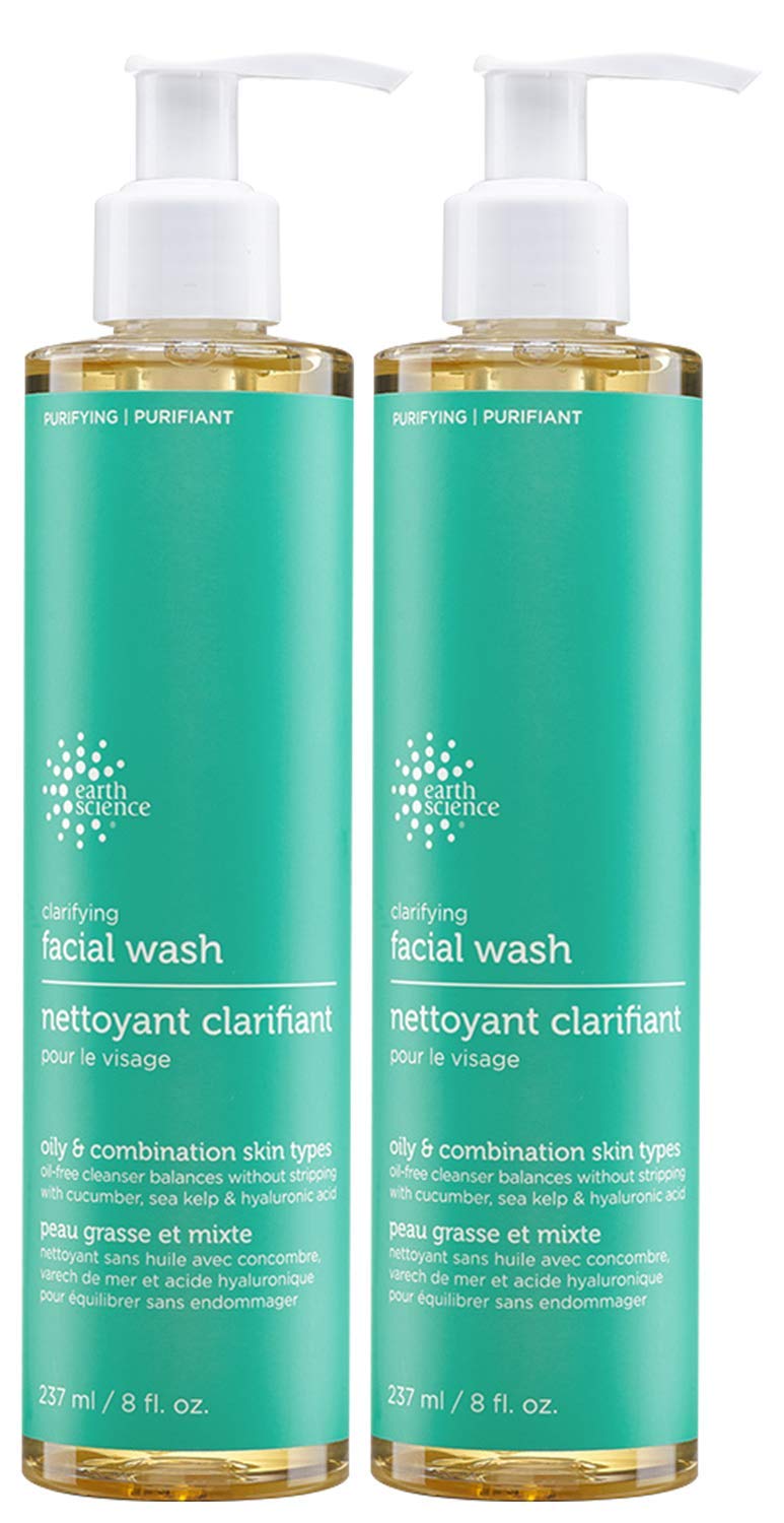EARTH SCIENCE - Gentle Clarifying Facial Wash For Oily, Combination Skin Types (2pk, 8 fl. oz.) - Image 1