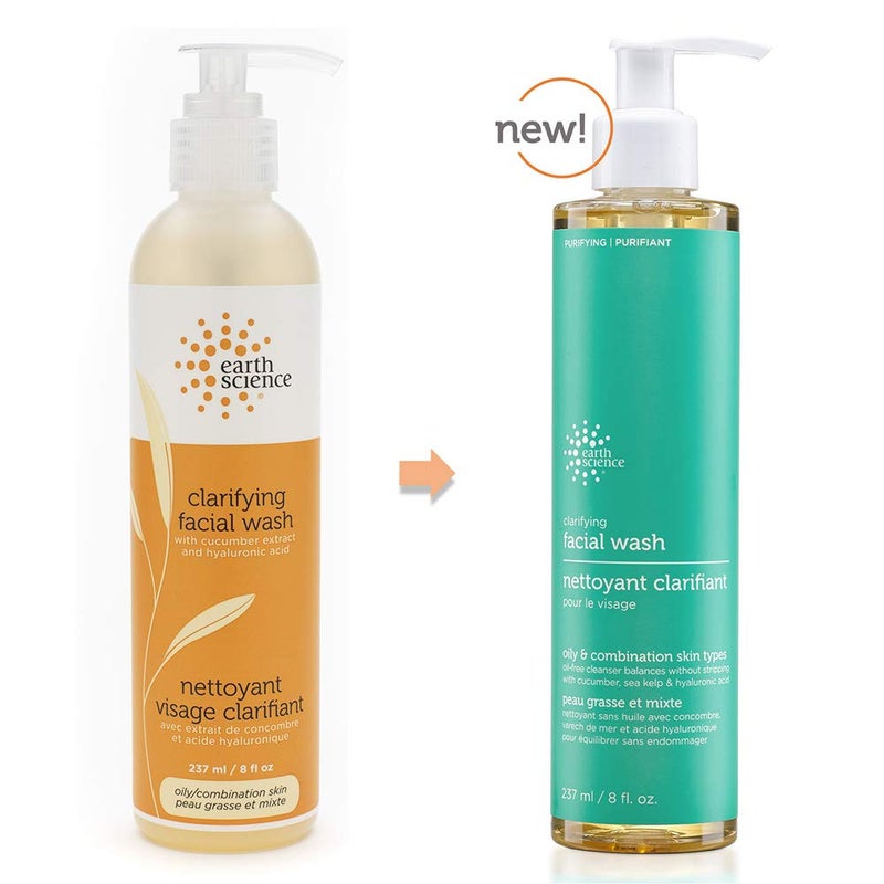 EARTH SCIENCE - Gentle Clarifying Facial Wash For Oily, Combination Skin Types (2pk, 8 fl. oz.) - Image 2