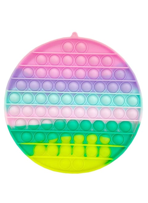 Push Pop Bubble Fidget Round Sensory Toy  Non-Toxic Stress Relieve Silicone Squeeze Push Pop Bubble Sensory Fidget Squishy Toy