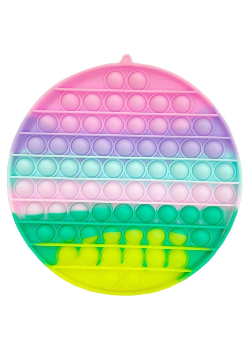 Push Pop Bubble Fidget Round Sensory Toy  Non-Toxic Stress Relieve Silicone Squeeze Push Pop Bubble Sensory Fidget Squishy Toy