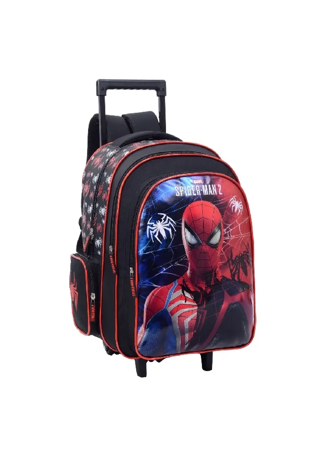 MARVEL Spiderman Zipper Closure Telescopic Handle Kids Trolley Bag Multicolour 41 x 13 x 31 cm FKST-32021