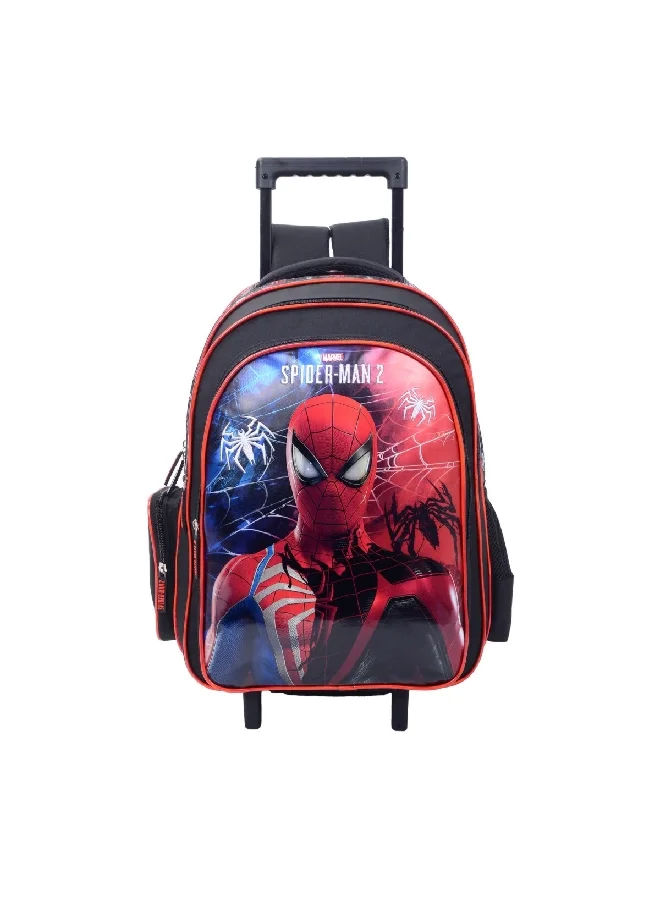 MARVEL Spiderman Zipper Closure Telescopic Handle Kids Trolley Bag Multicolour 41 x 13 x 31 cm FKST-32021