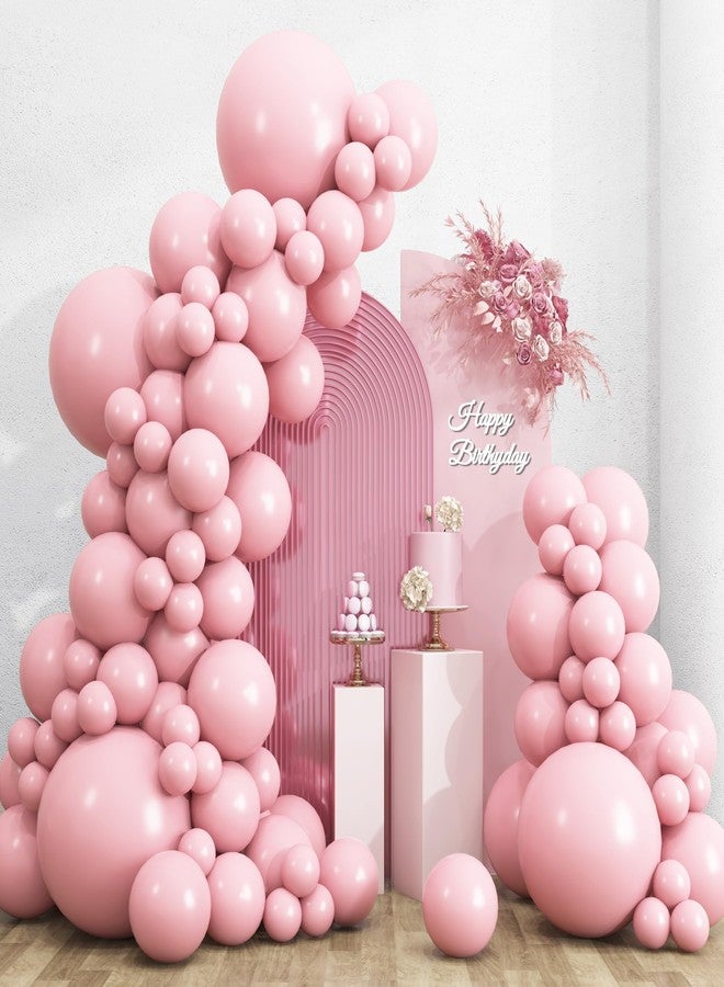 RUBFAC 135pcs Baby Pink Balloons Different Sizes 18 12 10 5 Inch for Birthday Party Graduation Anniversary Wedding Decorations - Image 1