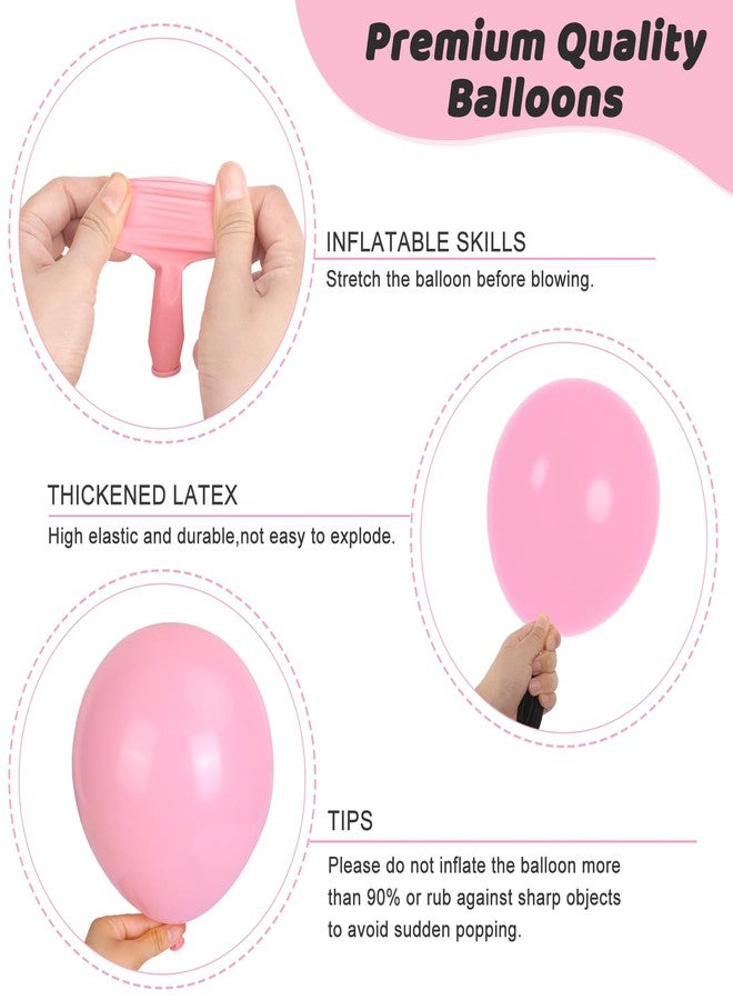 RUBFAC 135pcs Baby Pink Balloons Different Sizes 18 12 10 5 Inch for Birthday Party Graduation Anniversary Wedding Decorations - Image 3
