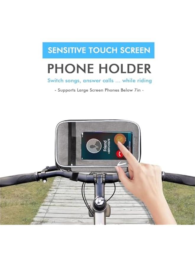 MIXDE Bike Basket, Insulated Thermal Bike Cooler, Water Resistant Bike Handlebar Bag with Bike Phone Mount, Bike Bag for Bike Accessories Kids Girls Boys Men Women Scooter Cruiser - Image 2