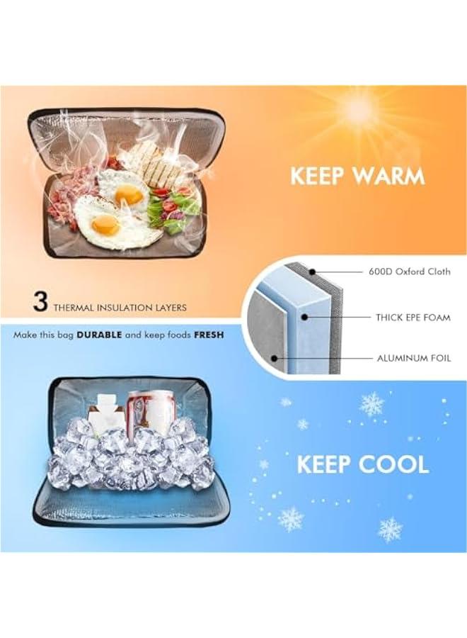 MIXDE Bike Basket, Insulated Thermal Bike Cooler, Water Resistant Bike Handlebar Bag with Bike Phone Mount, Bike Bag for Bike Accessories Kids Girls Boys Men Women Scooter Cruiser - Image 3