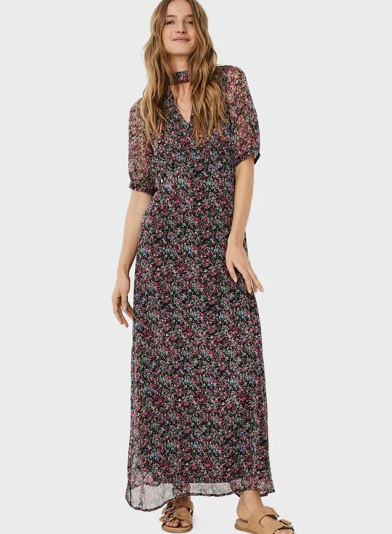 VERO MODA Tie Back Printed Dress