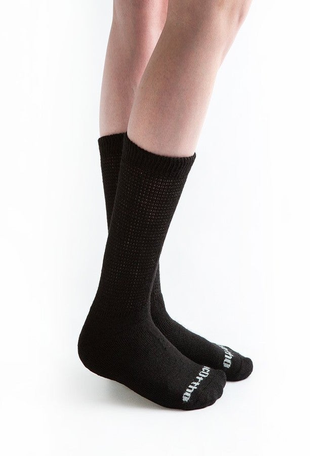 Doc Ortho Ultra Soft Loose Fit Diabetic Socks – Non-Binding Crew Socks for Men & Women, 6 Pairs - Image 1