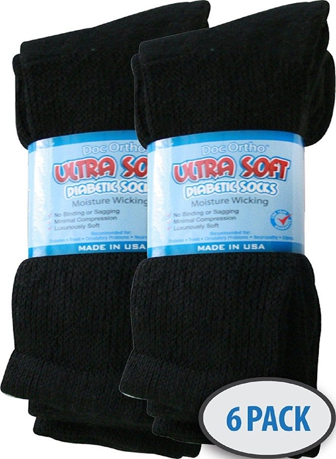 Doc Ortho Ultra Soft Loose Fit Diabetic Socks – Non-Binding Crew Socks for Men & Women, 6 Pairs - Image 5