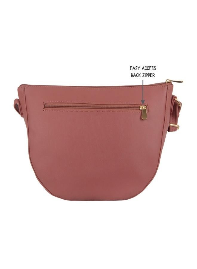 Baggit Women Pink Sling Bag Medium Size | Ladies Stylish Casual Cross Body Purse Handbag - Image 4
