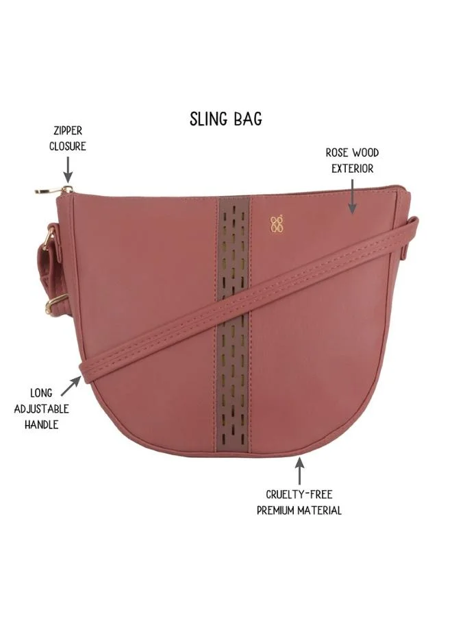 Baggit Baggit Women Pink Sling Bag Medium Size | Ladies Stylish Casual Cross Body Purse Handbag