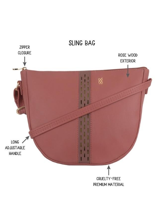 Baggit Women Pink Sling Bag Medium Size | Ladies Stylish Casual Cross Body Purse Handbag - Image 2
