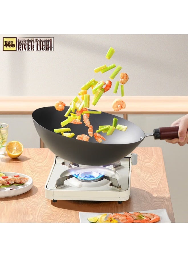River Light Imported Wok, Uncoated Cast Iron Pan 30cm, Rust-resistant Cooking Pan, Suitable For Induction And Open Flame Stoves - Image 2