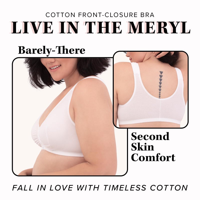 Leading Lady Leading Lady Meryl Cotton Front-Closure Comfort & Sleep Bra - Comfy Cotton Sleep and Leisure Bras For Women.  - Image 4