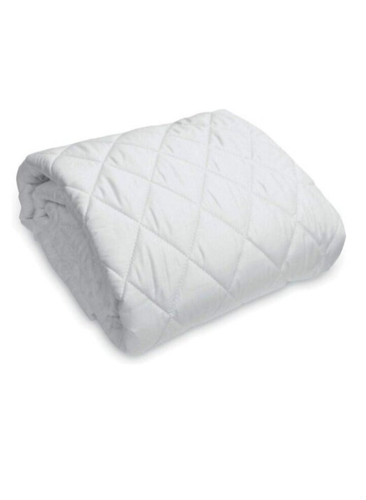 DEEP SLEEP Every Night Twin/Single Size 100X200 Cm, Satin, Space Pattern, White - Mattress Protectors - Image 1