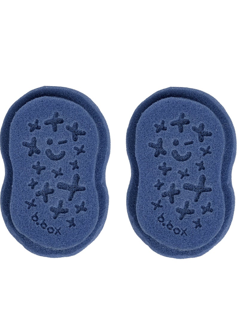 b.box Replacement Sponge, Twin Pack – Tiny Fox, Soft & Hygienic Sponge Heads for Bottle Brush, Easy to Replace, BPA-Free - Image 1
