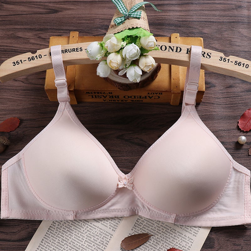 Factory direct smooth large size bra thin breathable and comfortable without steel ring adjustable gathered underwear traditional bra flesh color - Image 2