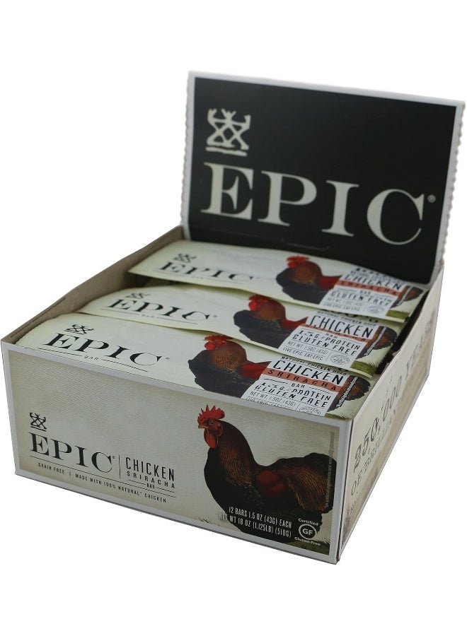 Epic Chicken Sriracha Protein Bars - 12 Count - Image 1