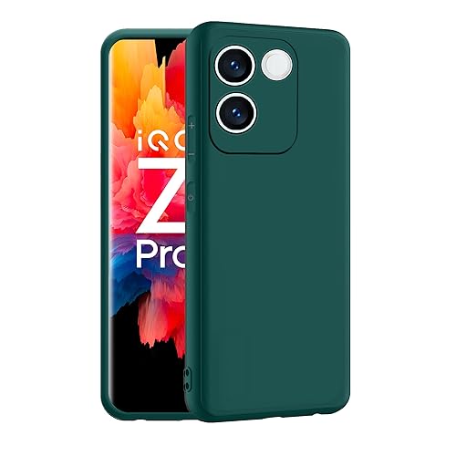 CEDO Back Cover for iQOO Z7 Pro (5G) / Vivo T2 Pro (5G) | Camera Bump Protection & Inner Velvet Fabric Lining | Ultra Slim Matte Soft Rubberised Case Cover (Green) - Image 1