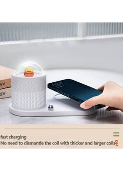 Arabest Wireless Charger with Side Lamp, Qi-Certified 10W Wireless Fast Charging Pad S21/S20/S10/S9/S8, 7.5W for iPhone 14/13/12/SE/11/X/8  - Image 3