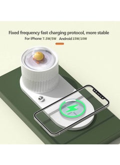 Arabest Wireless Charger with Side Lamp, Qi-Certified 10W Wireless Fast Charging Pad S21/S20/S10/S9/S8, 7.5W for iPhone 14/13/12/SE/11/X/8  - Image 2