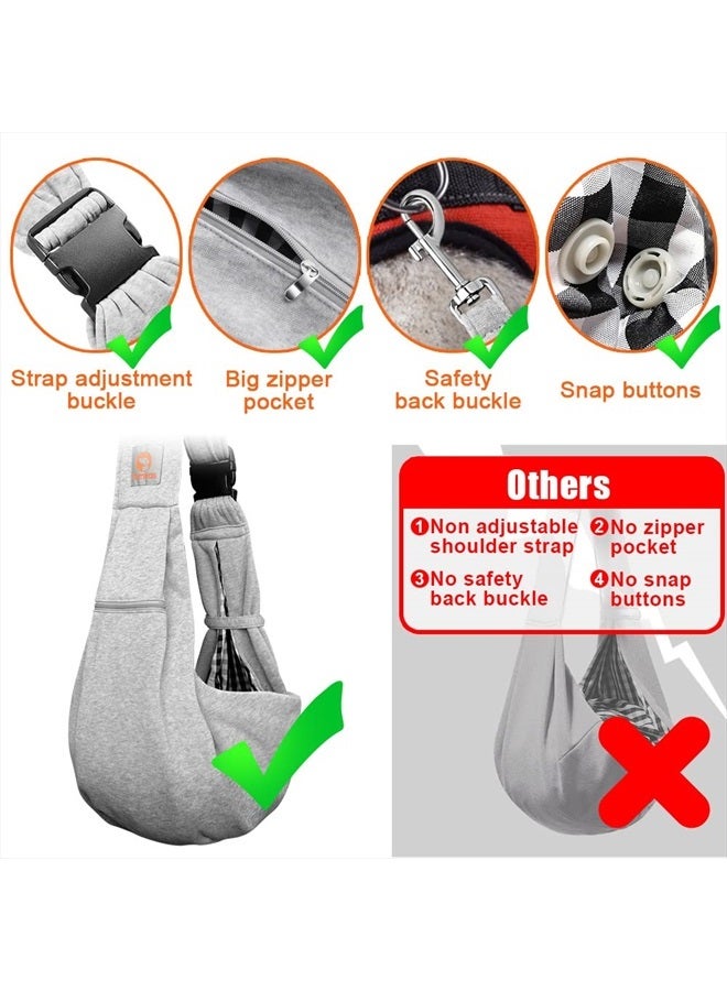 Tomkas Dog Sling Carrier for Small Dogs pet slings with extra pocket storage sling with storage pocket - Image 2