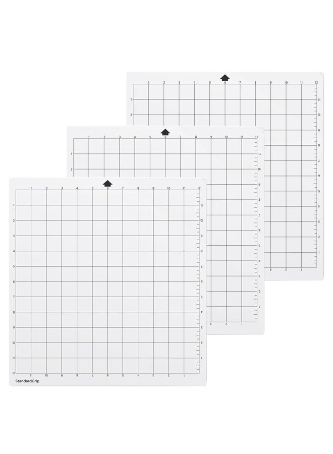 3 حصيرة 12x12 قطع الحصيرة لـ 5/4/3/2/1 ، وشبكة لاصق غير انزلاق قطع الحصيرة للحرف ، والتغطية ، والخياطة ، والكرابوكينغ وجميع الفنون - Image 1