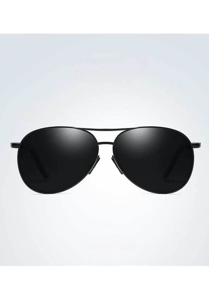 HDCRAFTER Men's Full Frame Polarized UV400 Pilot Frame Sunglasses - Image 2