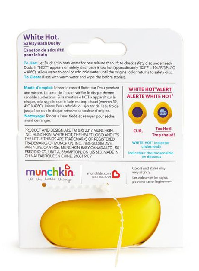 Munchkin White Hot Bath Ducky Yellow/Orange 3.6x2.8x2.9inch - Image 5