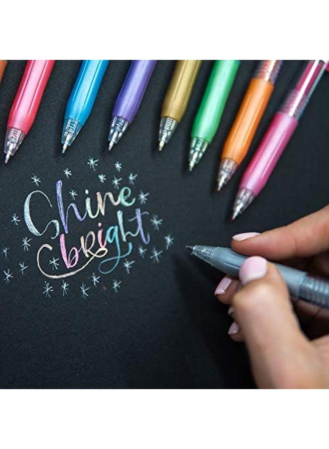 ZEBRA Pen Sarasa Clip Retractable Gel Pen Bold Point 1.0Mm Shiny Assorted Colors 9 Pack - Image 4